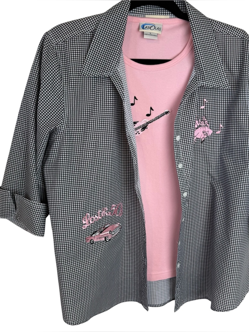 Las Olas 2 pc sleeveless top with overshirt L.